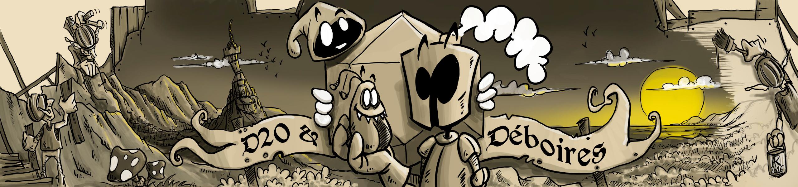 Header page accueil D20 et Déboires