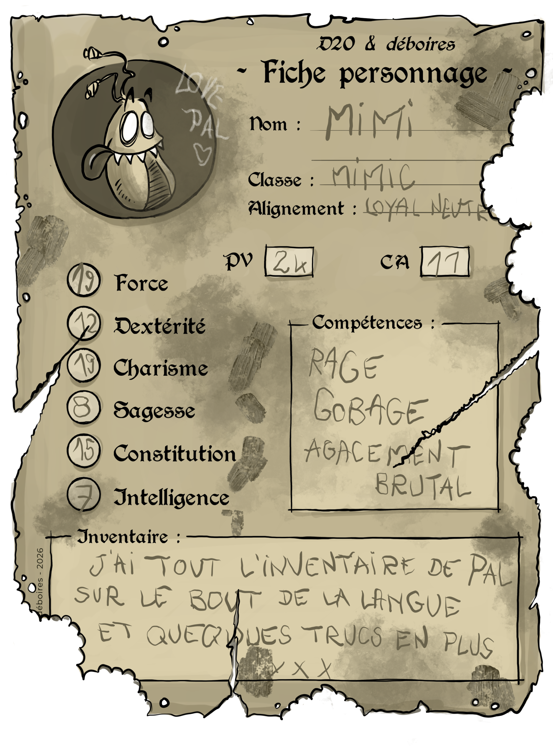 Fiche perso Mimi